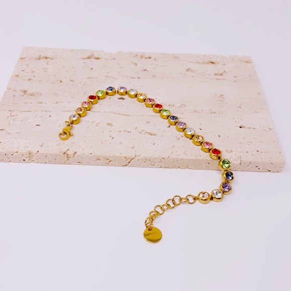 Gold Multicolor Bracelet - Picture 3 of 6
